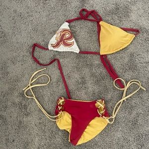 CUSTOM WASHINGTON NFL REDSKINS COMMANDERS FOOTBALL TEAM BIKINI SET